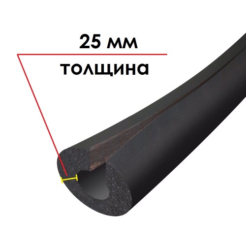 Трубка K-FLEX 25x076-1 ST IN CLAD black