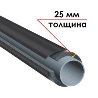 Трубка K-FLEX 25x133-1 ST IC CLAD BK